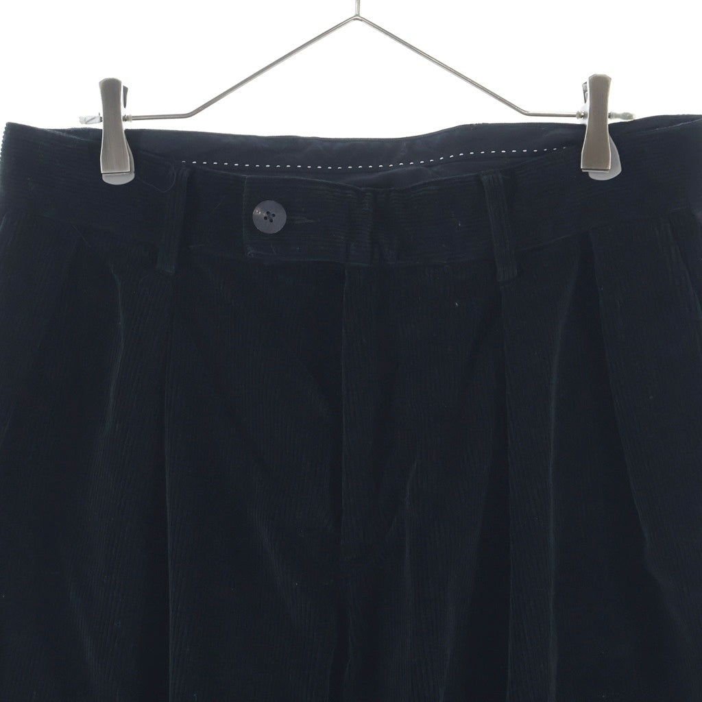 wjk(ダブルジェイケイ) Heavy Corduroy Trousers ヘビーコーデュロイ トラウザーズ ワイドパンツ ブラック 5201co29g