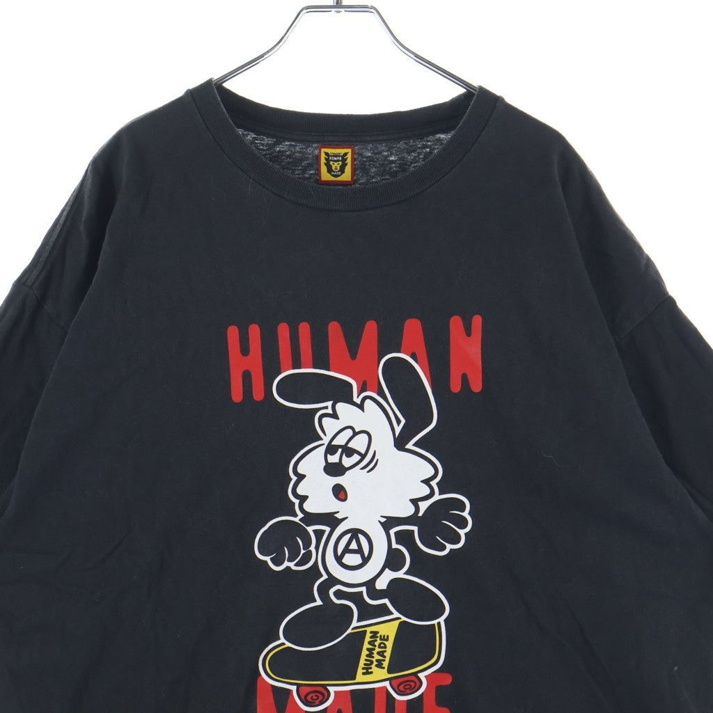 HUMAN MADE(ヒューマンメイド) VERDY VICK ロゴプリント クルーネック 半袖Tシャツ カットソー ブラック