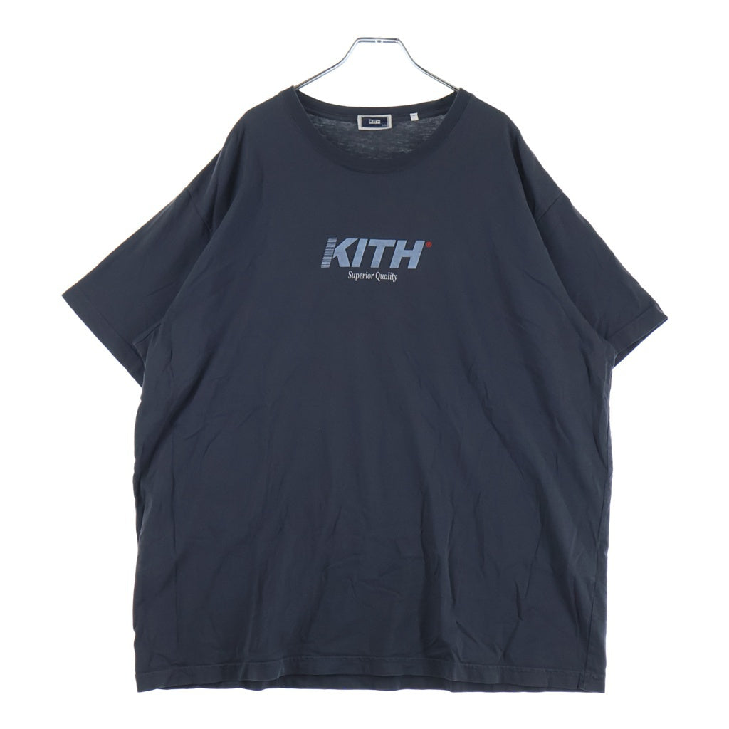 KITH(キス) AUTHORIZED SERVICE TEE フロントロゴ クルーネック 半袖Tシャツ ブラック KH3764