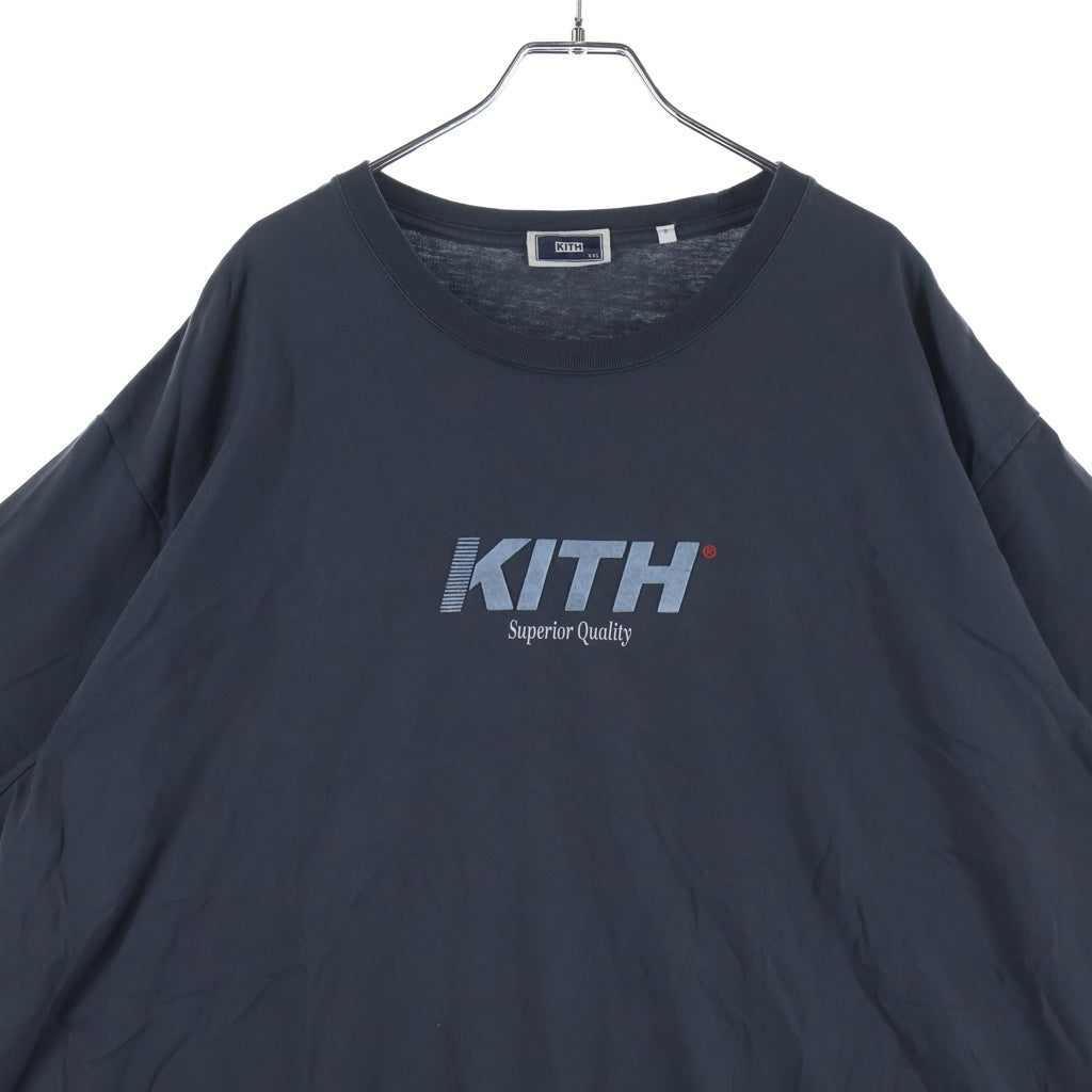 KITH(キス) AUTHORIZED SERVICE TEE フロントロゴ クルーネック 半袖Tシャツ ブラック KH3764