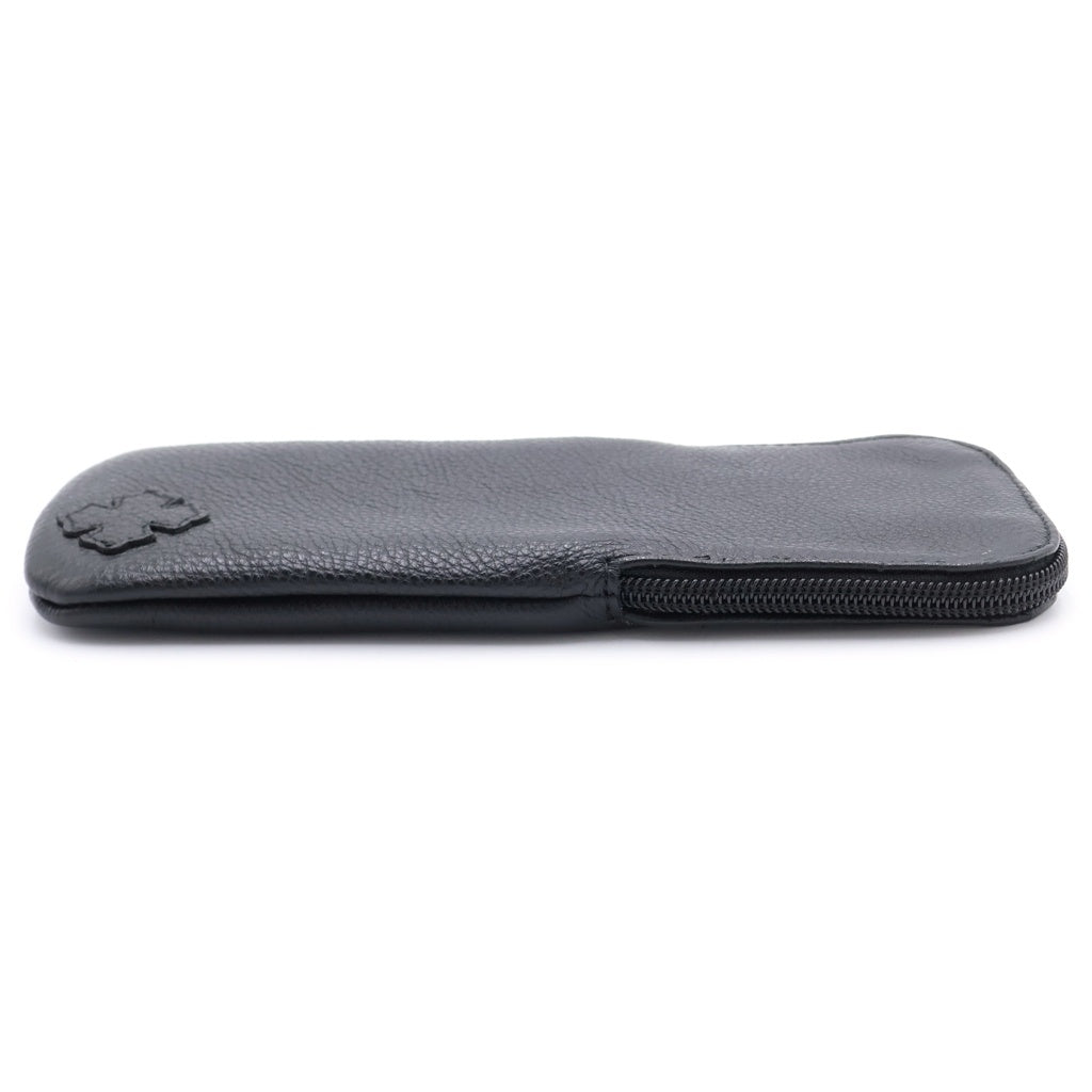CHROME HEARTS(クロムハーツ) CASE レザー ダガージップ アイウェア メガネケース ブラック