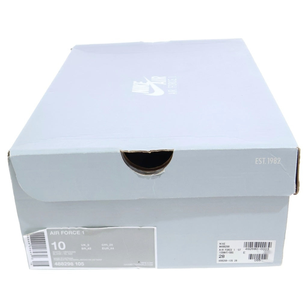 NIKE(ナイキ) AIR FORCE 1 LOW WHITE OBSIDIAN 488298-105 エアフォース1 ローカットスニーカー ホワイト US10/28cm