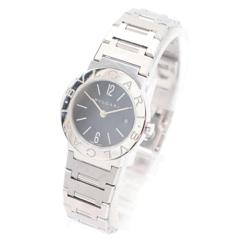 BVLGARI(ブルガリ) ブルガリブルガリ 黒文字盤 不動 SS/QZ D355959 レディース