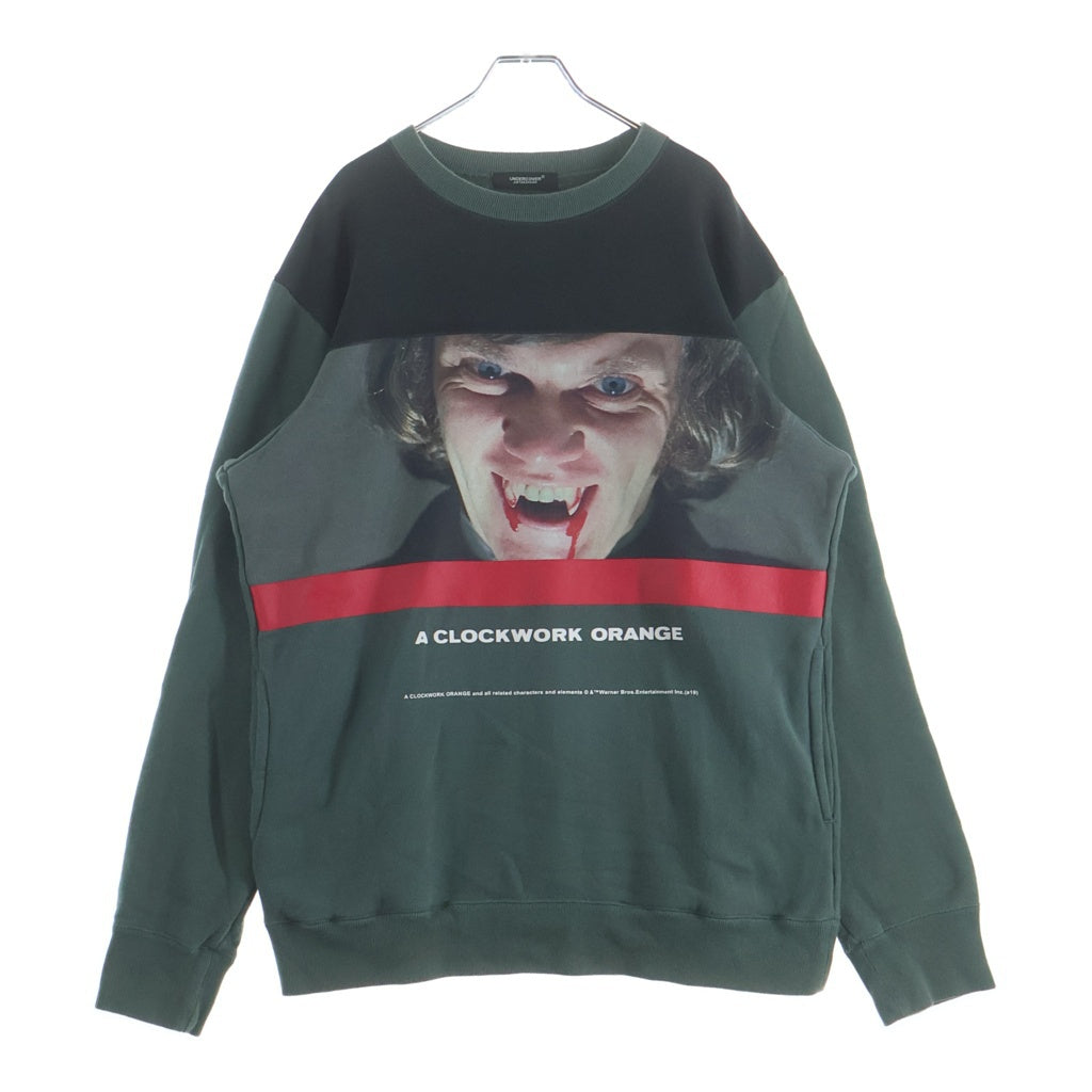 UNDERCOVER(アンダーカバー) 19AW 時計仕掛けのオレンジ フォトプリント スウェットトレーナー グリーン UCX4803-4