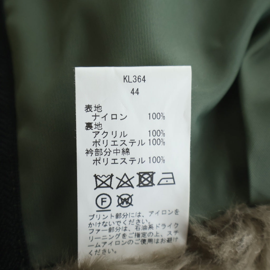 KIDILL(キディル) 20AW MA-1 ボアライナー ジップアップ ブルゾン ジャケット カモフラ クレイジーパターン 切り替え モッズコート ミリタリージャケット KL364