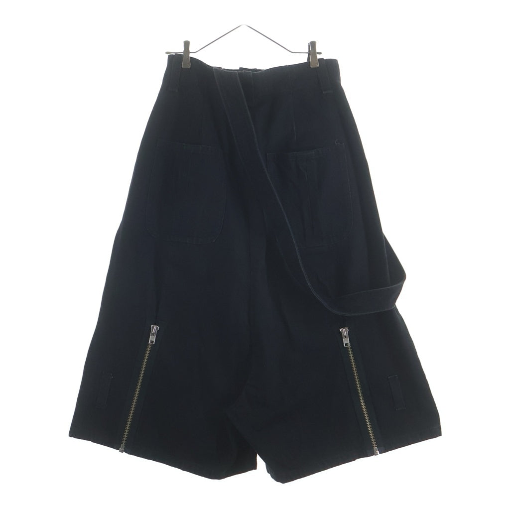 KIDILL(キディル) Hakama Bondage Pants 袴 ワイドサルエルバギーショーツ デニムハーフパンツ ブラック KL381