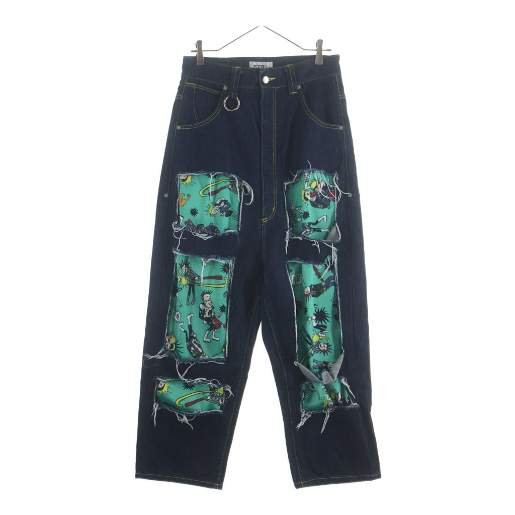 KIDILL(キディル) PUNK CRASH DENIM PANTS パンク クラッシュ デニムパンツ インディゴ KL431