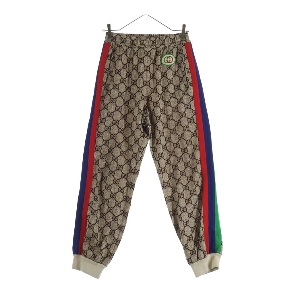 GUCCI(グッチ) GGシェリーライン サイドライン ジョガー トラック ロングパンツ ベージュ 580580 XJBGT