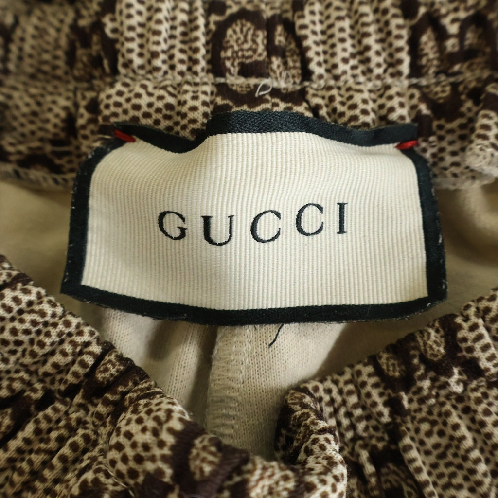 GUCCI(グッチ) GGシェリーライン サイドライン ジョガー トラック ロングパンツ ベージュ 580580 XJBGT