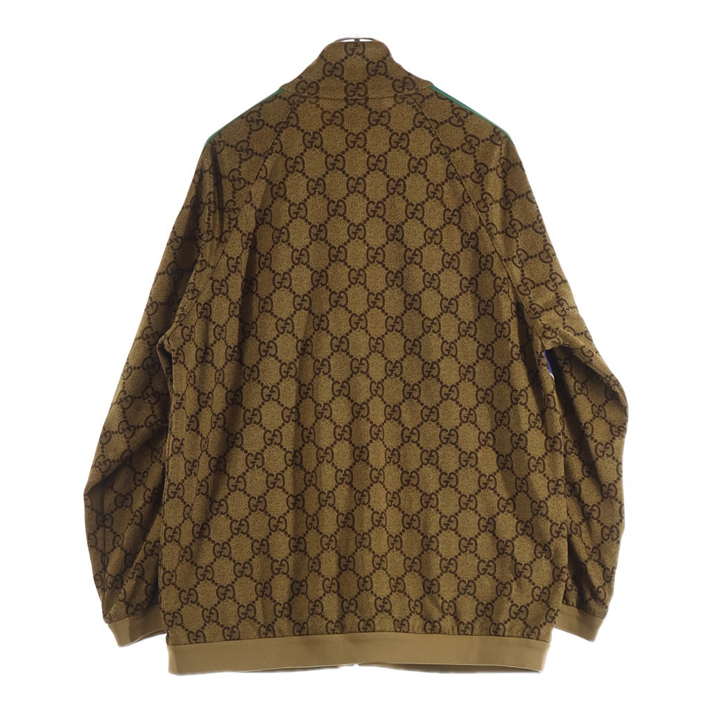 GUCCI(グッチ) 18AW GG Printed Technical Jersey Jacket GGプリントテクニカルジャージー ジップアップ トラックジャケット ブラウン 523488