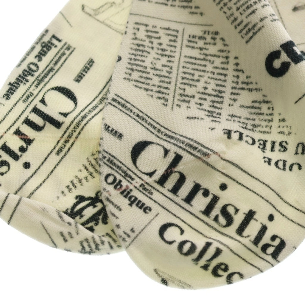 DIOR(ディオール) ×DANIEL ARSHAM NEWSPAPER PRINT COTTON SOCKS ダニエルアーシャム ニュースペーパー プリント コットン ソックス 靴下 ホワイト/ブラック 923MC14AT106