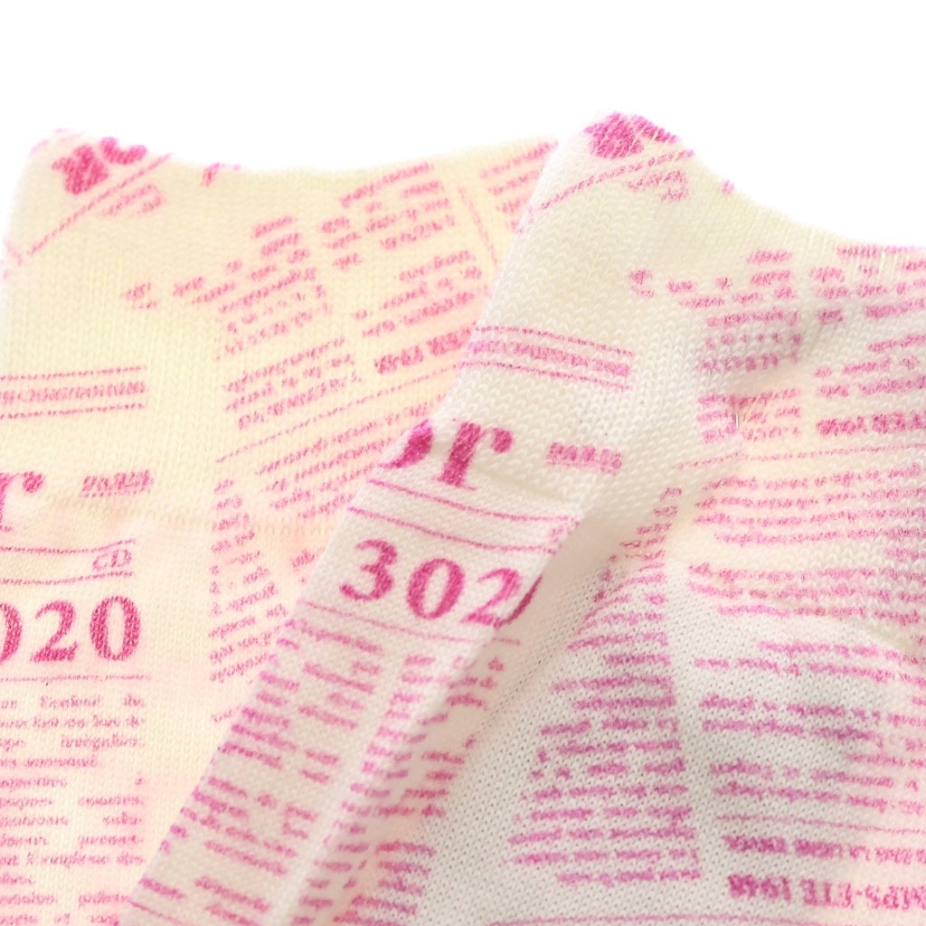 DIOR(ディオール) ×DANIEL ARSHAM NEWSPAPER PRINT COTTON SOCKS ダニエルアーシャム ニュースペーパー プリント コットン ソックス 靴下 ホワイト/ピンク 923MC14AT106