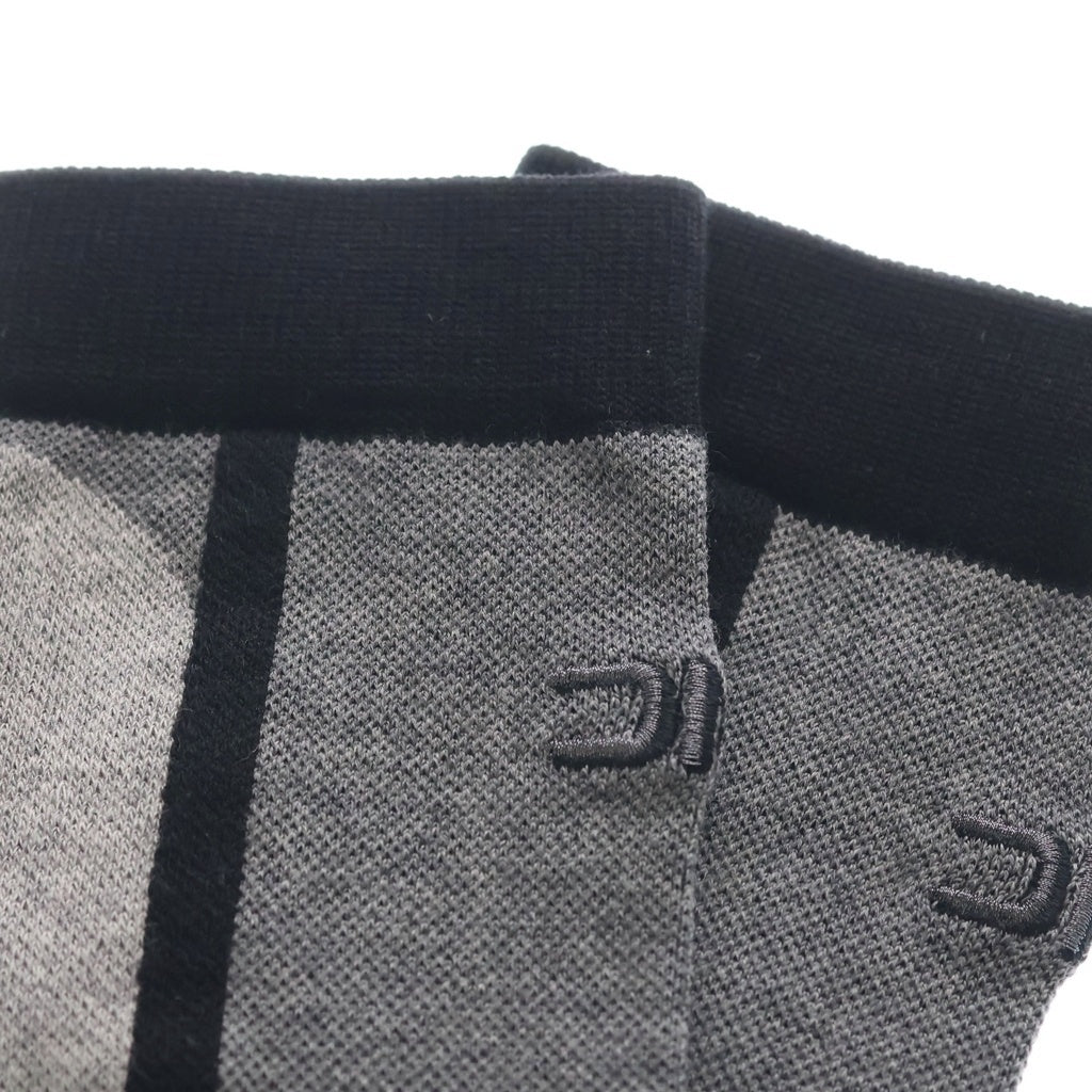 DIOR(ディオール) 19AW ×Sorayama Hajime Chaussette Tech B Socks 空山基 ロゴ刺繍 テック コットン ソックス 靴下 グレー/ブラック 933MC07AT988