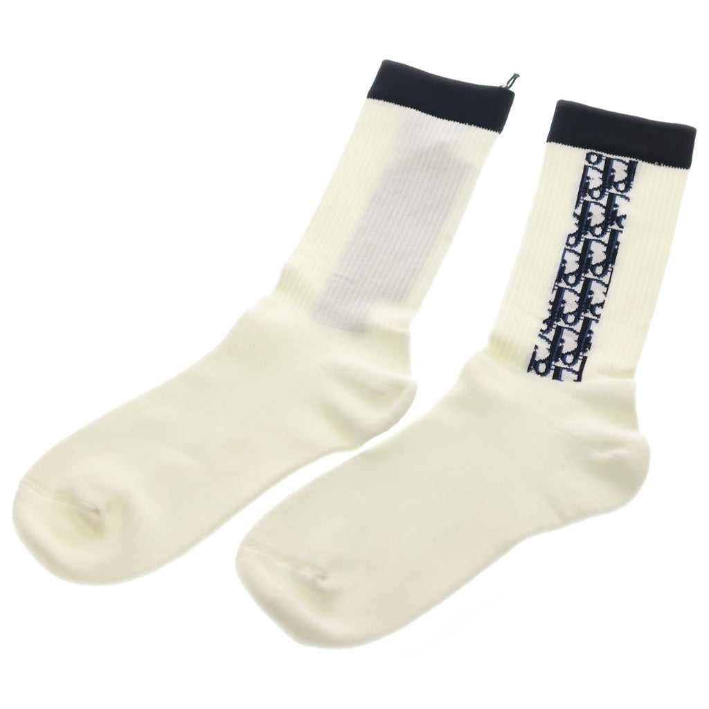 DIOR(ディオール) Side Logo Socks サイドロゴ オブリーク コットン ソックス 靴下 ホワイト 923MC05AT961