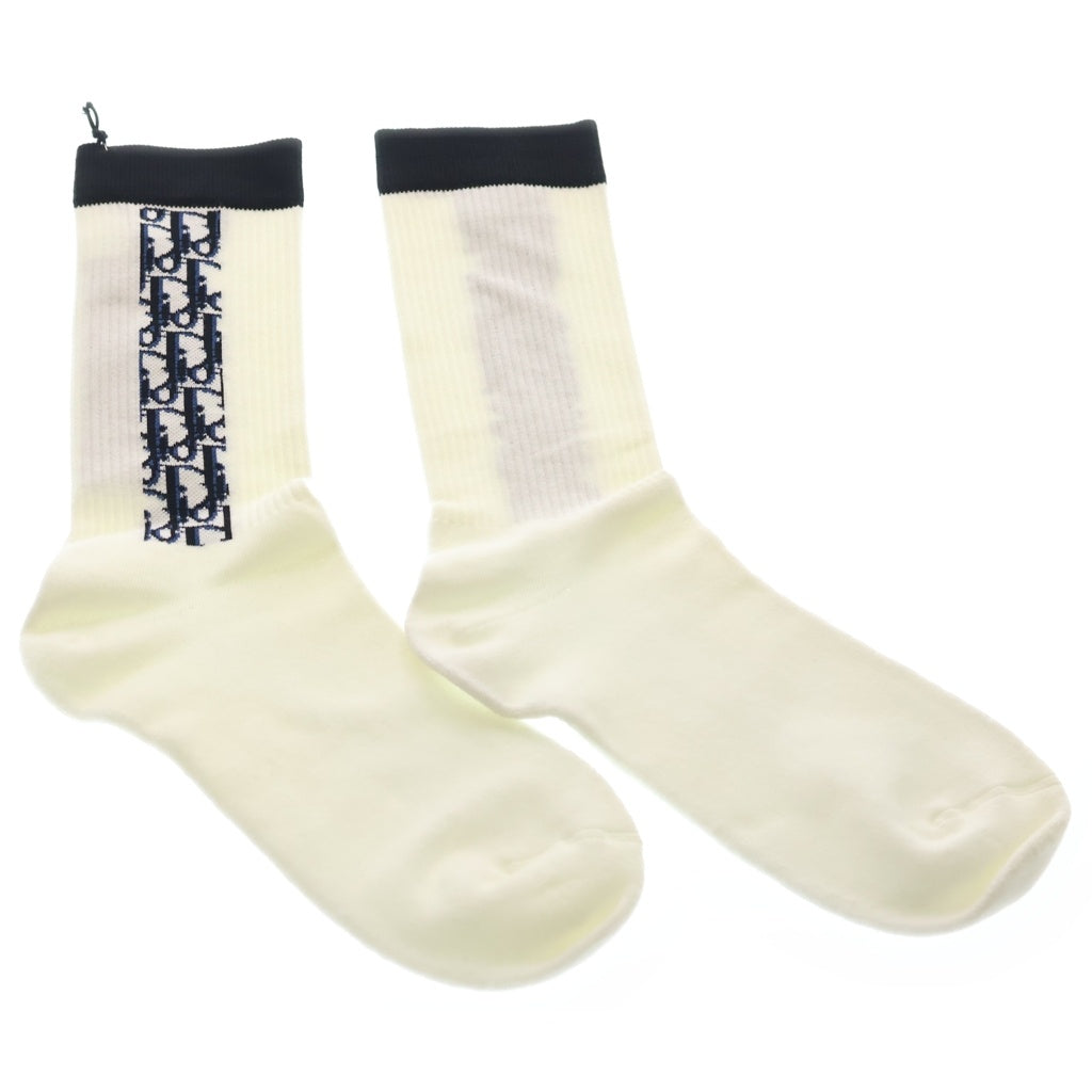 DIOR(ディオール) Side Logo Socks サイドロゴ オブリーク コットン ソックス 靴下 ホワイト 923MC05AT961