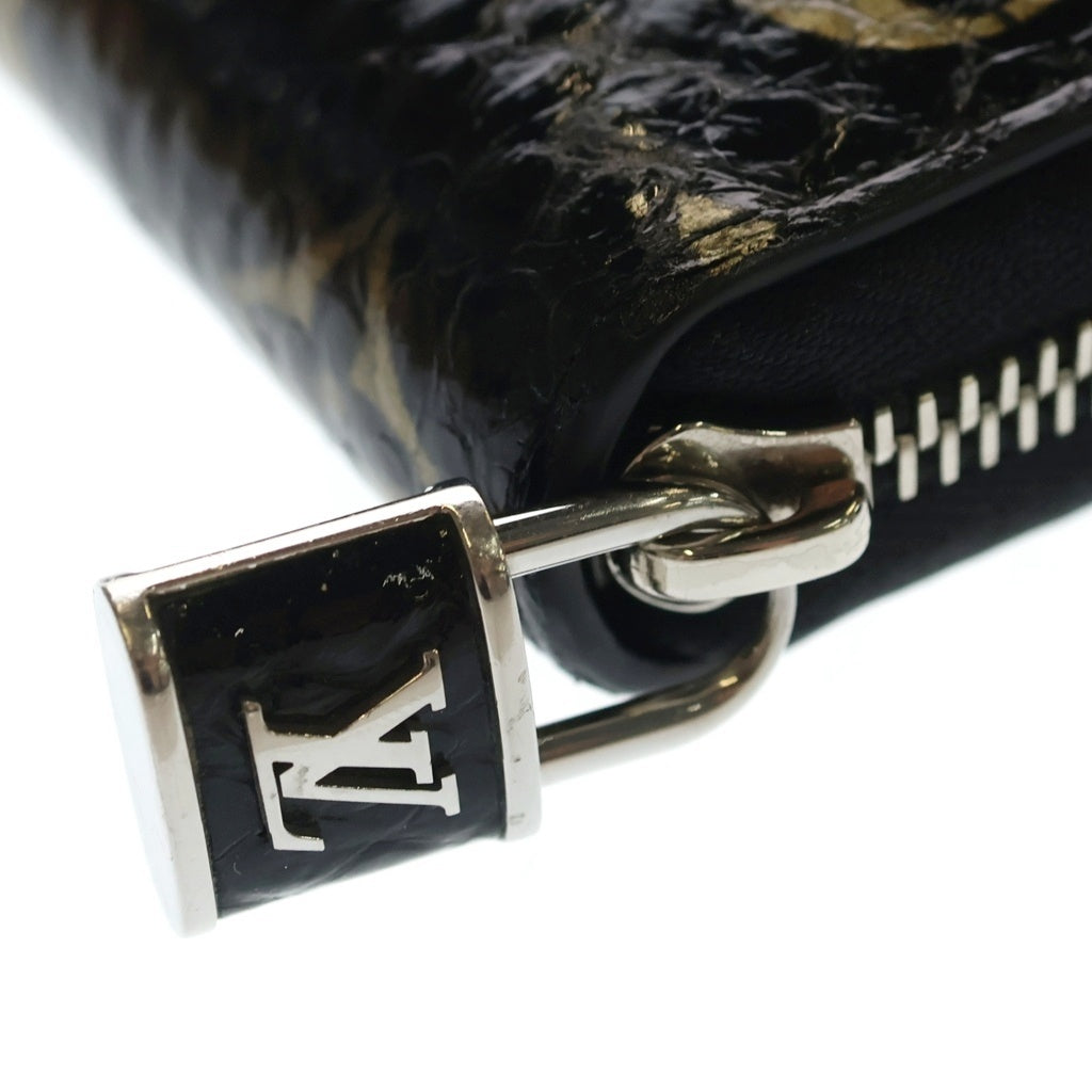 LOUIS VUITTON(ルイヴィトン) ジッピー ロングウォレット モノグラム エキゾチックレザー パイソン 長財布 シルバー金具 ブラック MI4169 N96955
