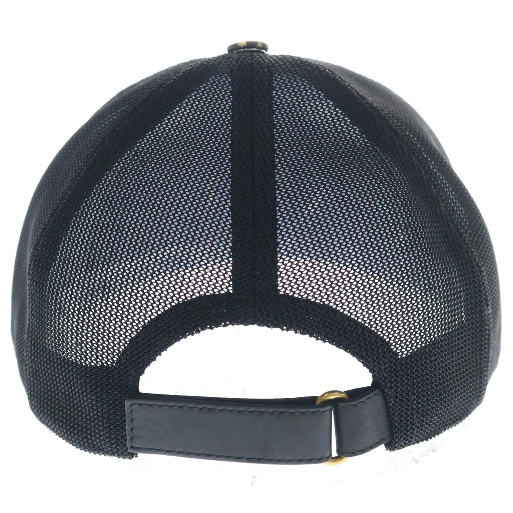 GUCCI(グッチ) ×SEGA GUCCY MESH BASEBALL CAP セガ ロゴプリント メッシュ ベースボールキャップ 帽子 ブラック/ゴールド 426887 4HD68