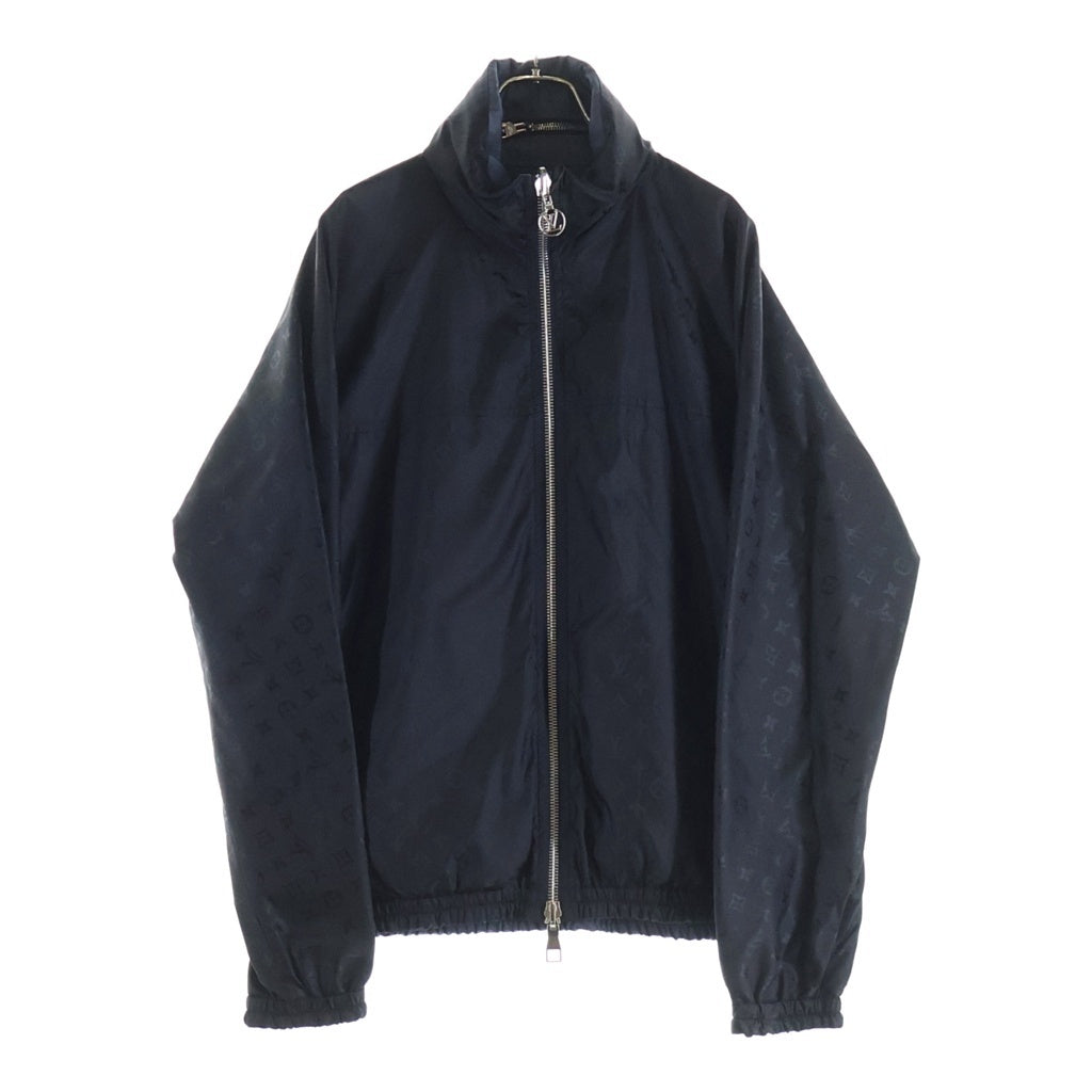 LOUIS VUITTON(ルイヴィトン) シャドウ モノグラム 総柄 ナイロン ジップアップ リバーシブル ウィンドブレーカー ジャケット ブルゾン ブラック HFB46WPIS