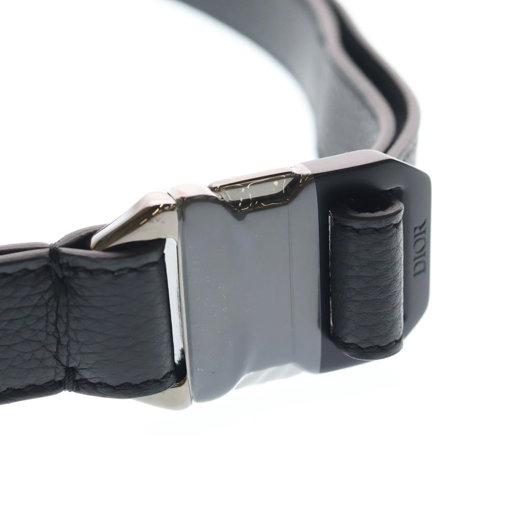 DIOR(ディオール) ロゴバックル レザー ベルト ブラック 23-MA-0169
