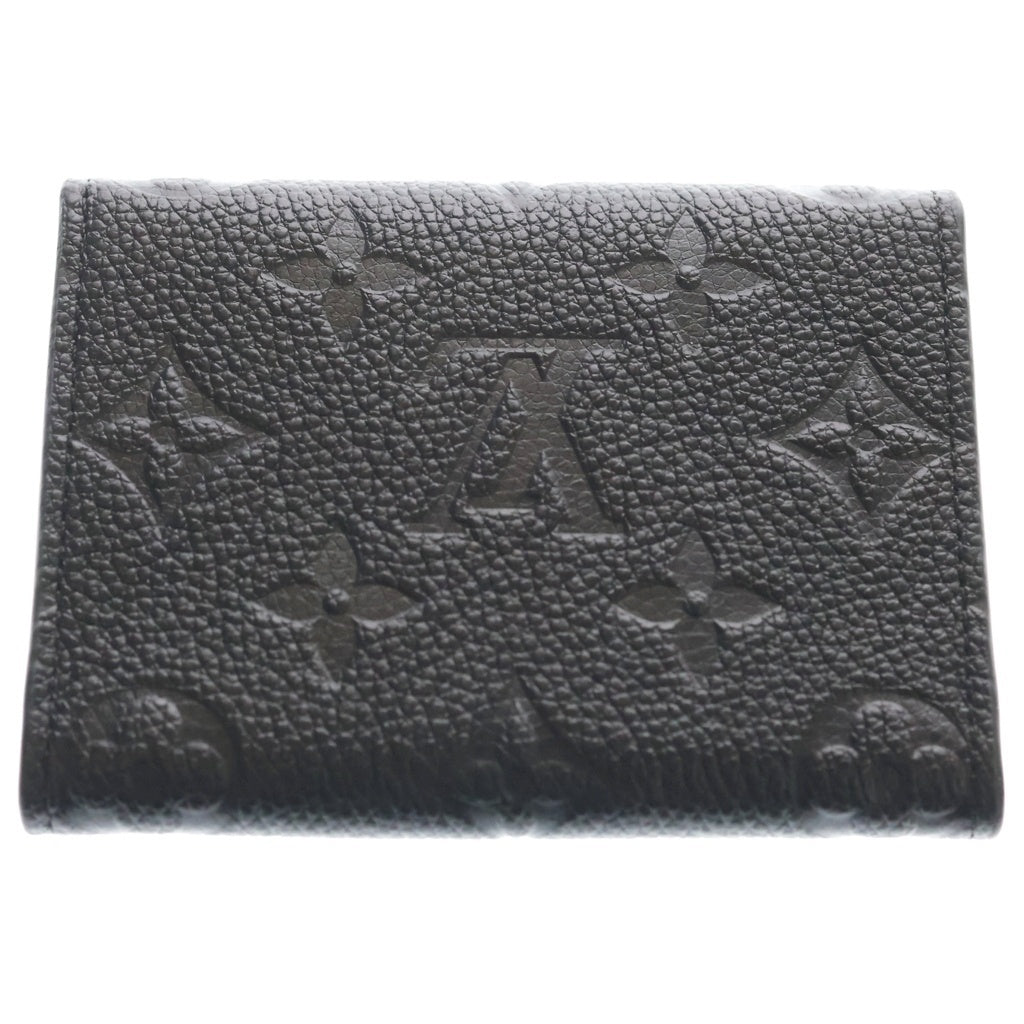 LOUIS VUITTON(ルイヴィトン) アンヴェロップ カルト ドゥ ヴィジット モノグラム アンプラント レザー カードケース 名刺入れ ブラック M58456 レディース