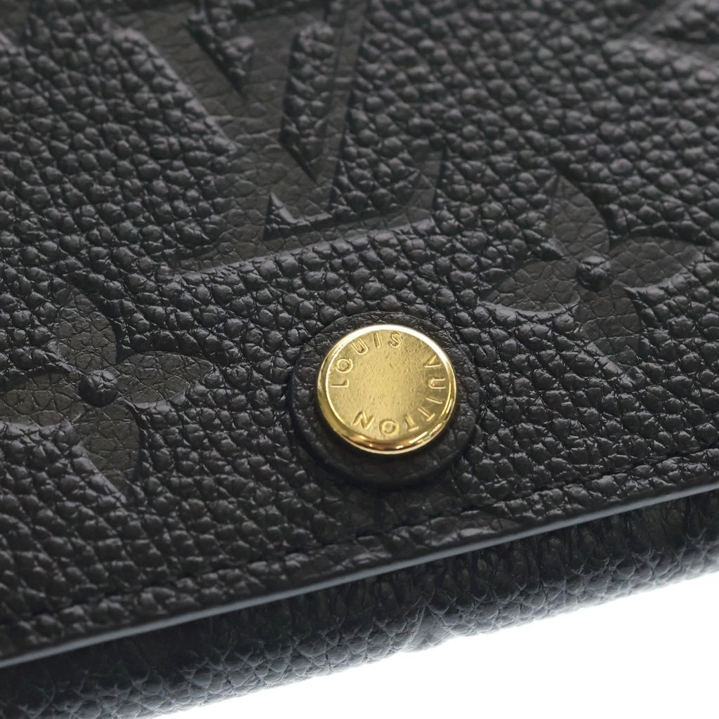 LOUIS VUITTON(ルイヴィトン) アンヴェロップ カルト ドゥ ヴィジット モノグラム アンプラント レザー カードケース 名刺入れ ブラック M58456 レディース