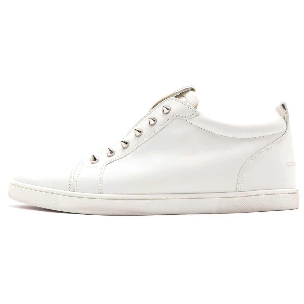 CHRISTIAN LOUBOUTIN(クリスチャンルブタン) スタッズ装飾 レザー スリッポン ローカットスニーカー ホワイト 3200465