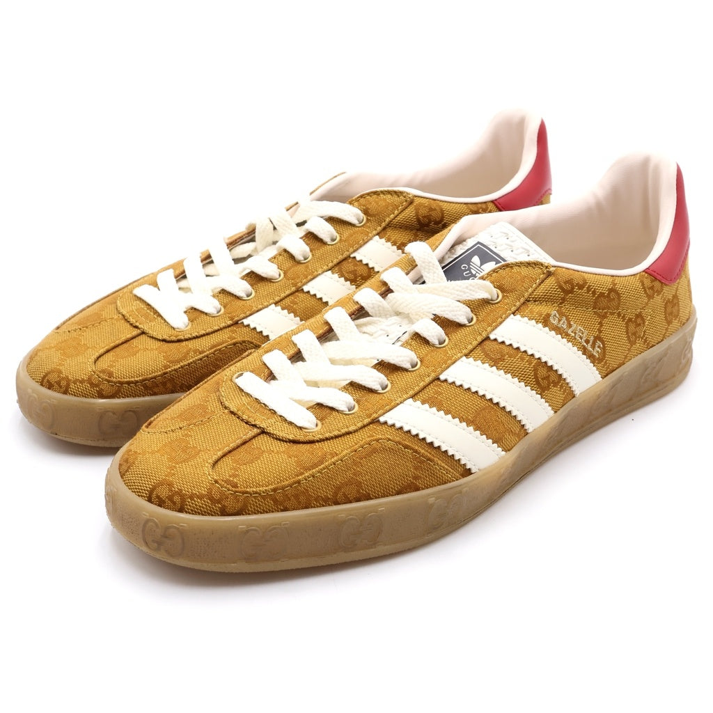 GUCCI(グッチ) ×GUCCI GAZELLE グッチ ガゼル GGキャンバス ローカットスニーカー ブラウン US9.5/27.5cm HQ8850