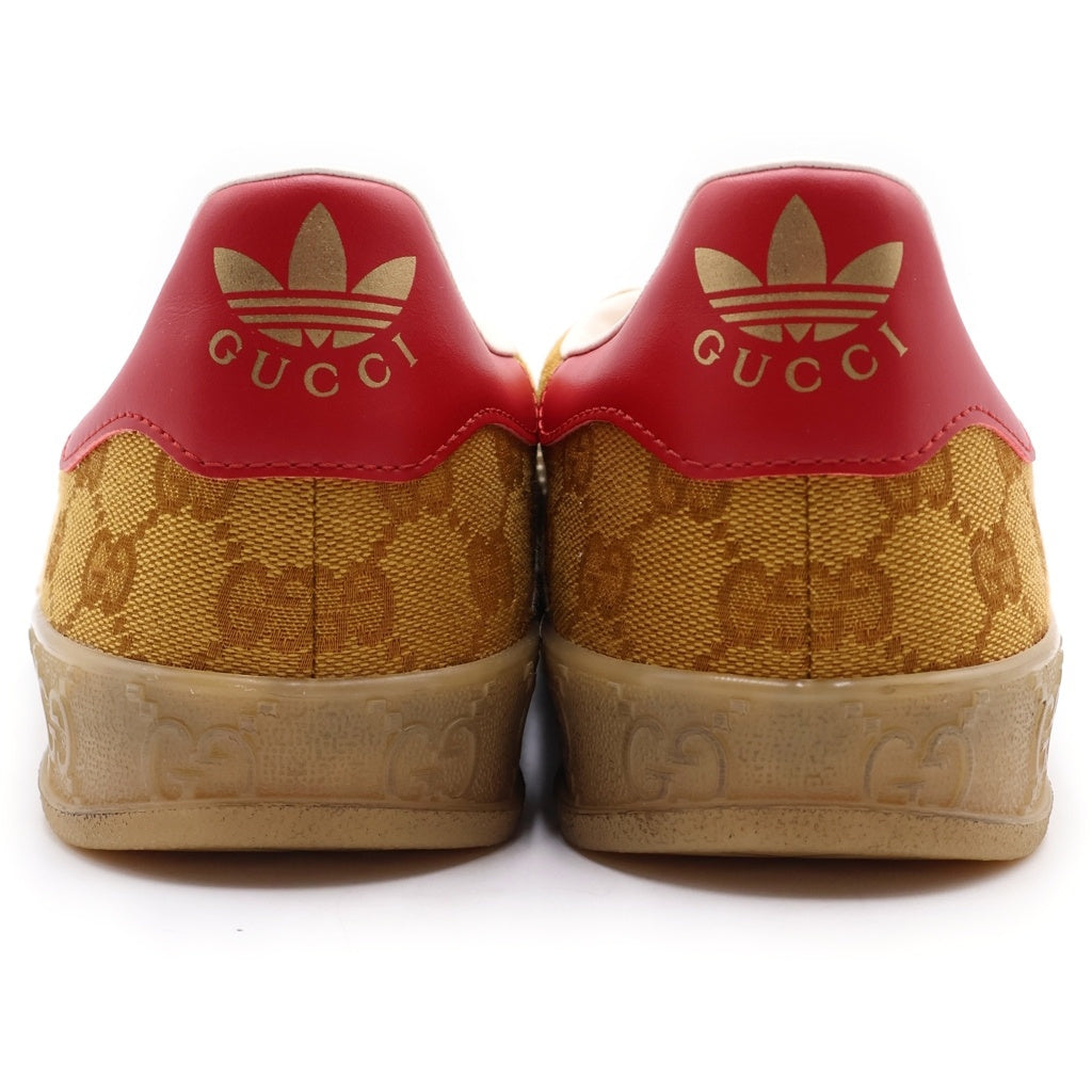 GUCCI(グッチ) ×GUCCI GAZELLE グッチ ガゼル GGキャンバス ローカットスニーカー ブラウン US9.5/27.5cm HQ8850