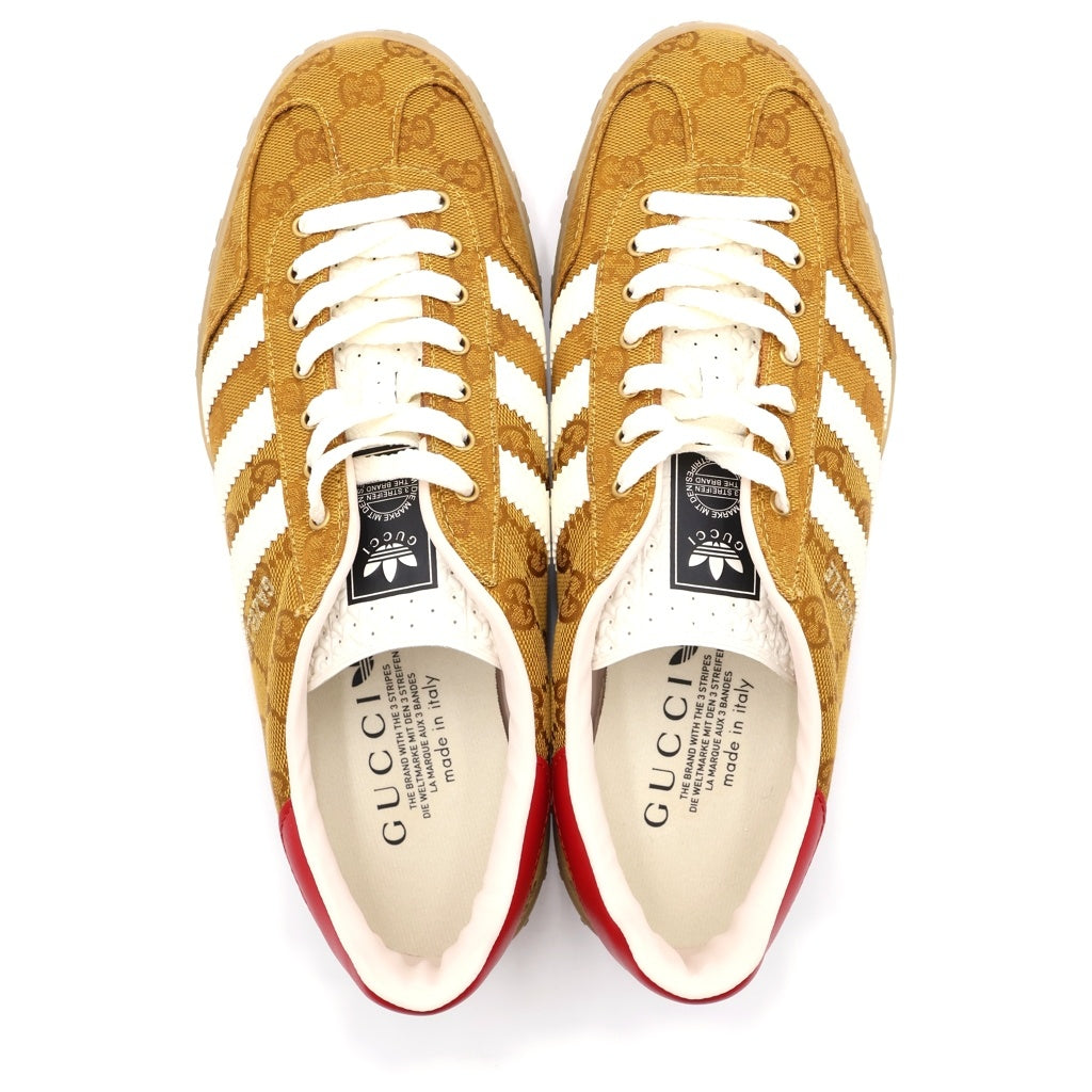 GUCCI(グッチ) ×GUCCI GAZELLE グッチ ガゼル GGキャンバス ローカットスニーカー ブラウン US9.5/27.5cm HQ8850
