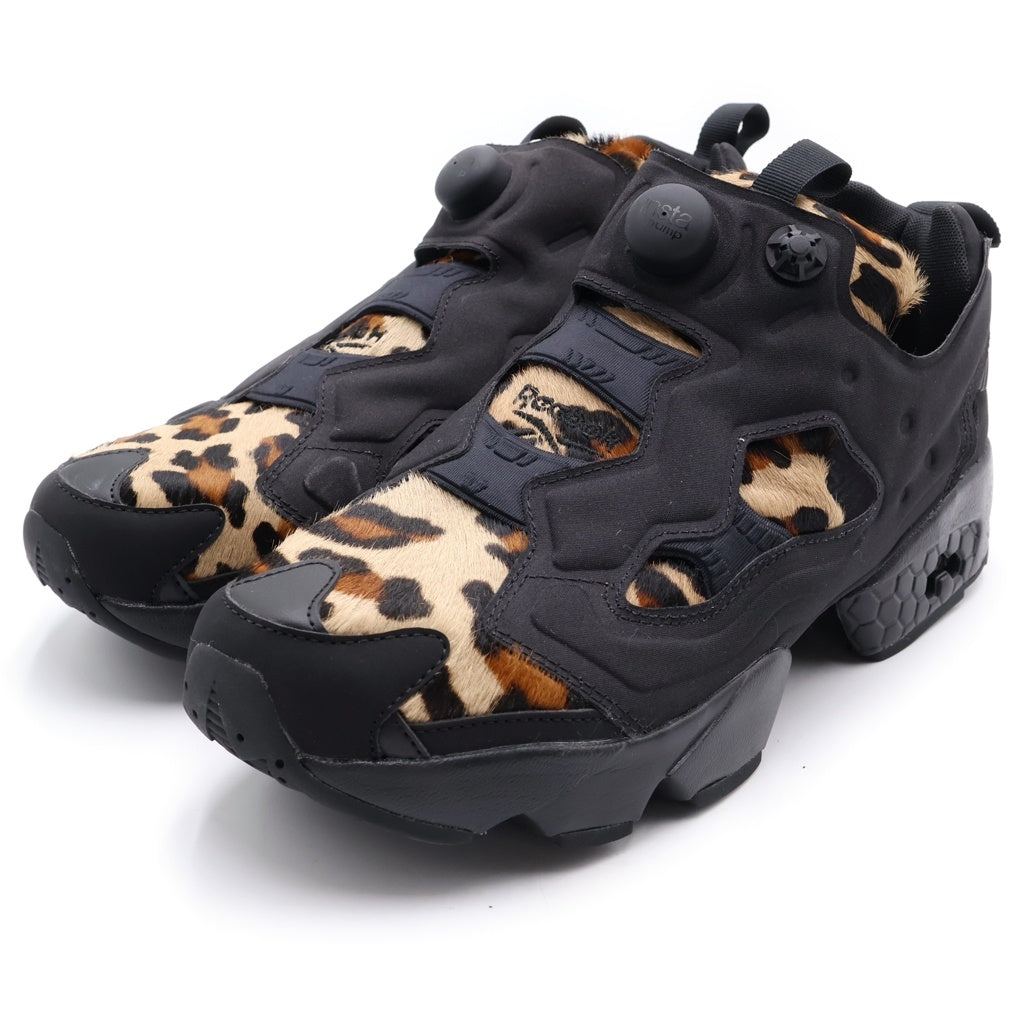 Reebok(リーボック) INSTAPUMP FURY ANIMAL PACK/SAFARI FY4724 インスタポンプフューリー アニマルパック/サファリ ハラコ ローカットスニーカー ブラック/ブラウン US10/28cm