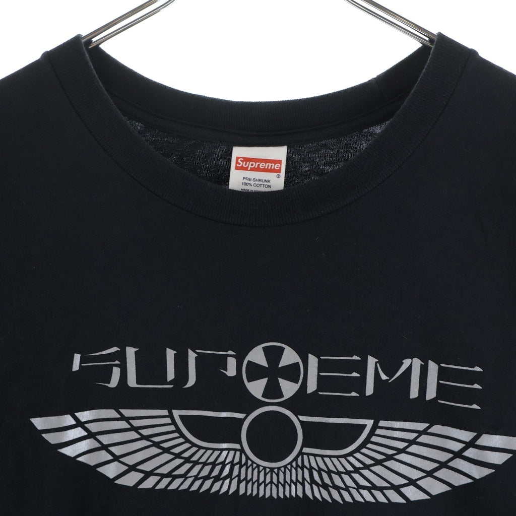 SUPREME(シュプリーム) 25SS wings Tee Black ウィングス ロゴプリント クルーネック 半袖Tシャツ カットソー ブラック