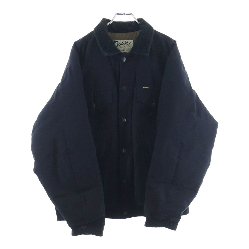 SUPREME(シュプリーム) 22AW ×Schott Canvas Down Trucker Jacket ショット キャンバス ダウン トラッカージャケット ブラック