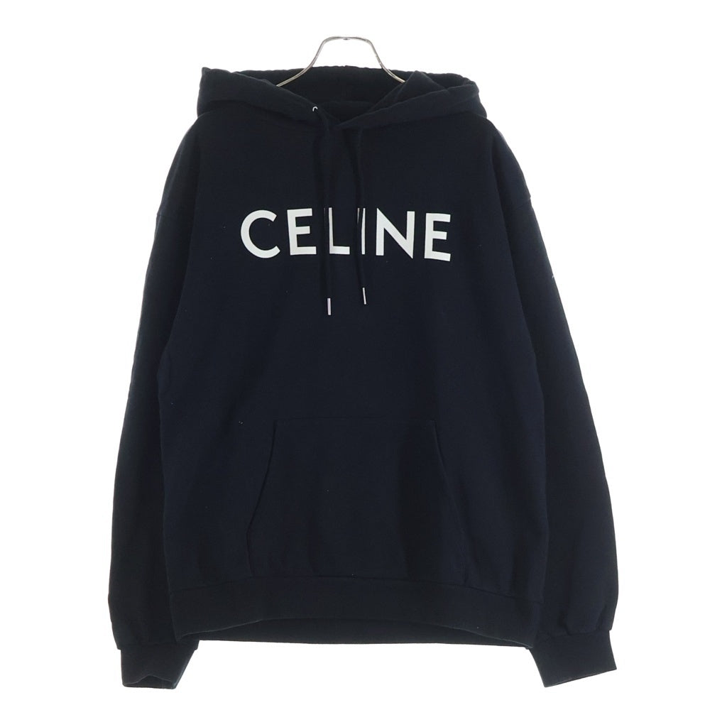 CELINE(セリーヌ) ルーズ フロントロゴプリント プルオーバーパーカー ブラック 2Y321670Q