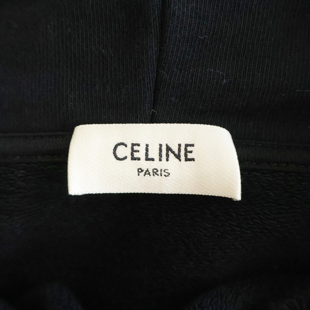 CELINE(セリーヌ) ルーズ フロントロゴプリント プルオーバーパーカー ブラック 2Y321670Q