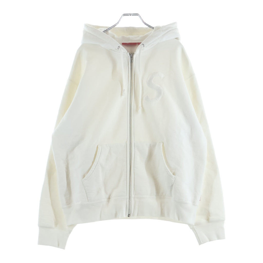 SUPREME(シュプリーム) 25AW S Logo Zip Up Hooded Sweatshirt Sロゴ ジップアップ スウェットパーカー ホワイト