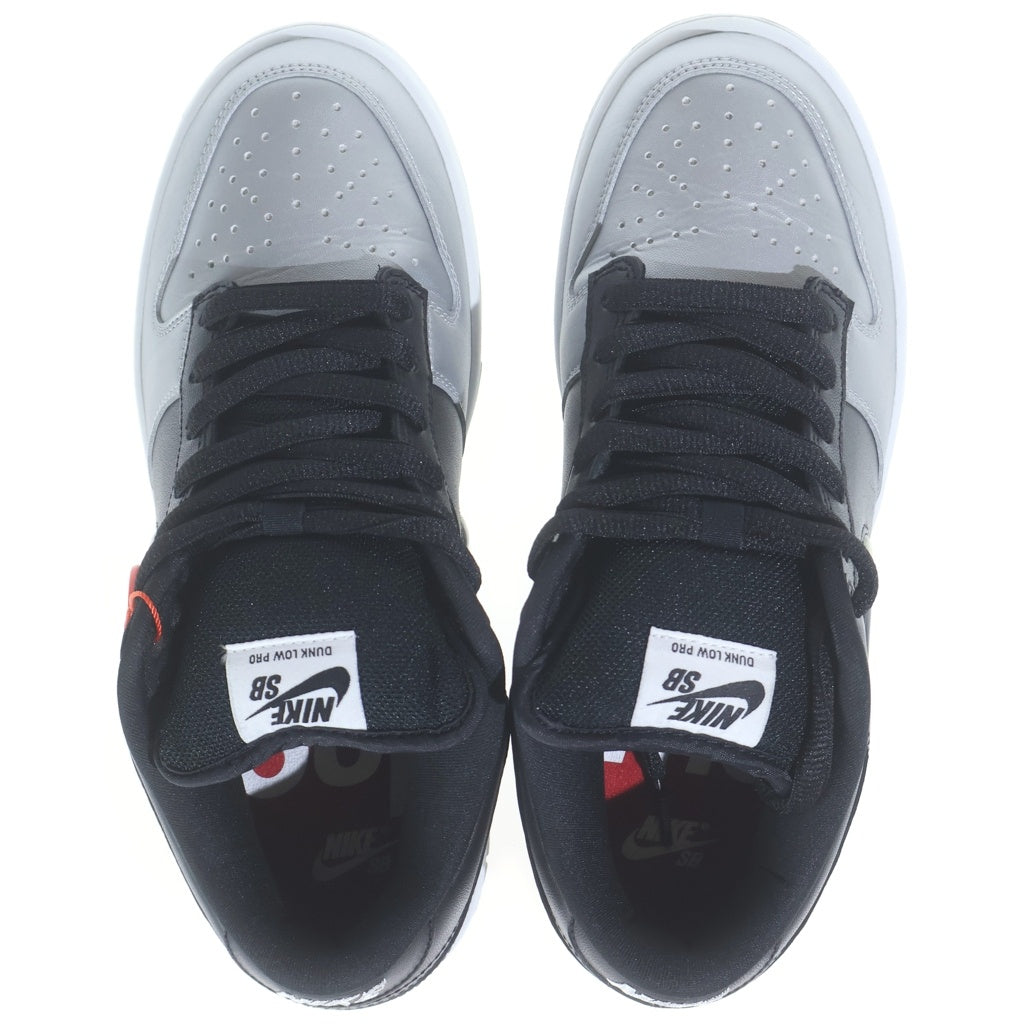 NIKE SB(ナイキエスビー) ×Supreme DUNK CK3480-001 シュプリーム ダンク カットスニーカー メタリックシルバー/ブラック レディース US7/25cm