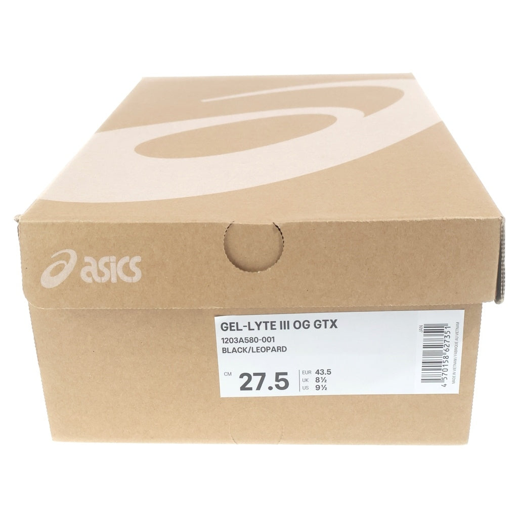 ASICS(アシックス) GEL-LYTE III OG GTX 黒豹 ゲルライト 3 オージー ゴアテックス クロヒョウ ローカットスニーカー ブラック US9.5/27.5cm 1203A580