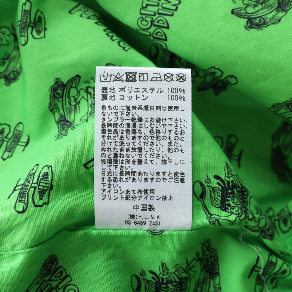 CHALLENGER(チャレンジャー) ×MAGIC NUMBER(マジックナンバー) ワッペン付き 総柄ライナー コーチジャケット ブラック