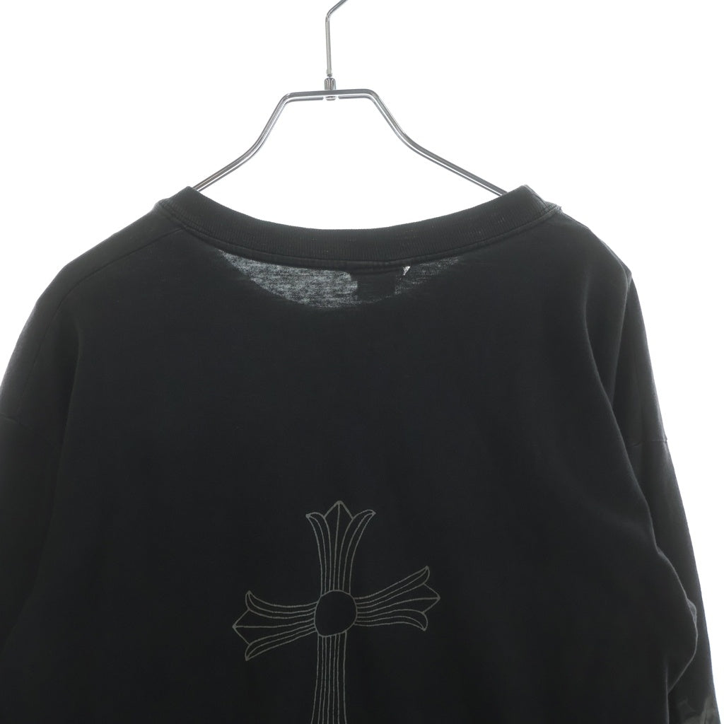 CHROME HEARTS(クロムハーツ) ×KYOSUKE HIMURO OLD L/S Tee 氷室京介ロゴプリント ロングスリーブTシャツ 長袖カットソー ブラック