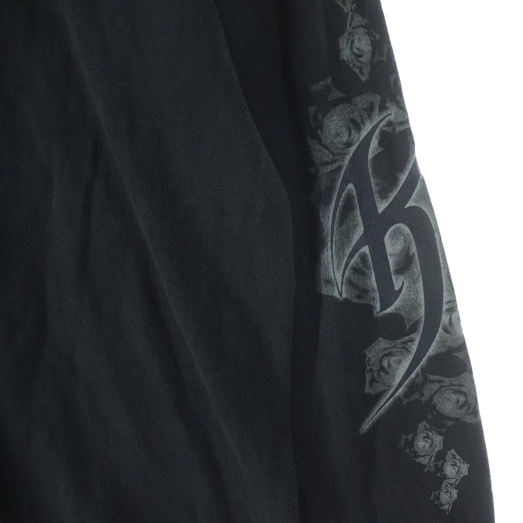 CHROME HEARTS(クロムハーツ) ×KYOSUKE HIMURO OLD L/S Tee 氷室京介ロゴプリント ロングスリーブTシャツ 長袖カットソー ブラック