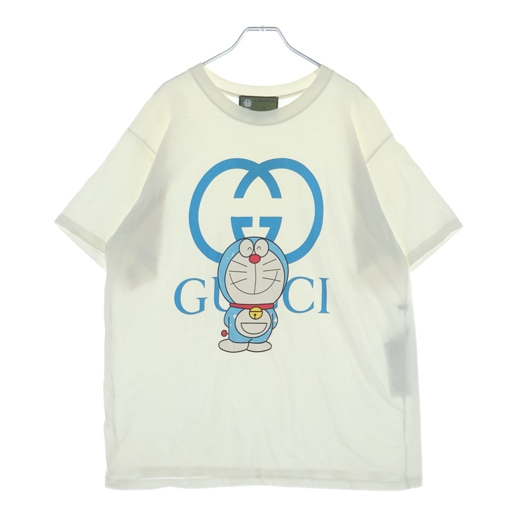 GUCCI(グッチ) ×ドラえもん キャラクタープリントクルーネック 半袖Tシャツカットソー ホワイト 616036 XJDEZ
