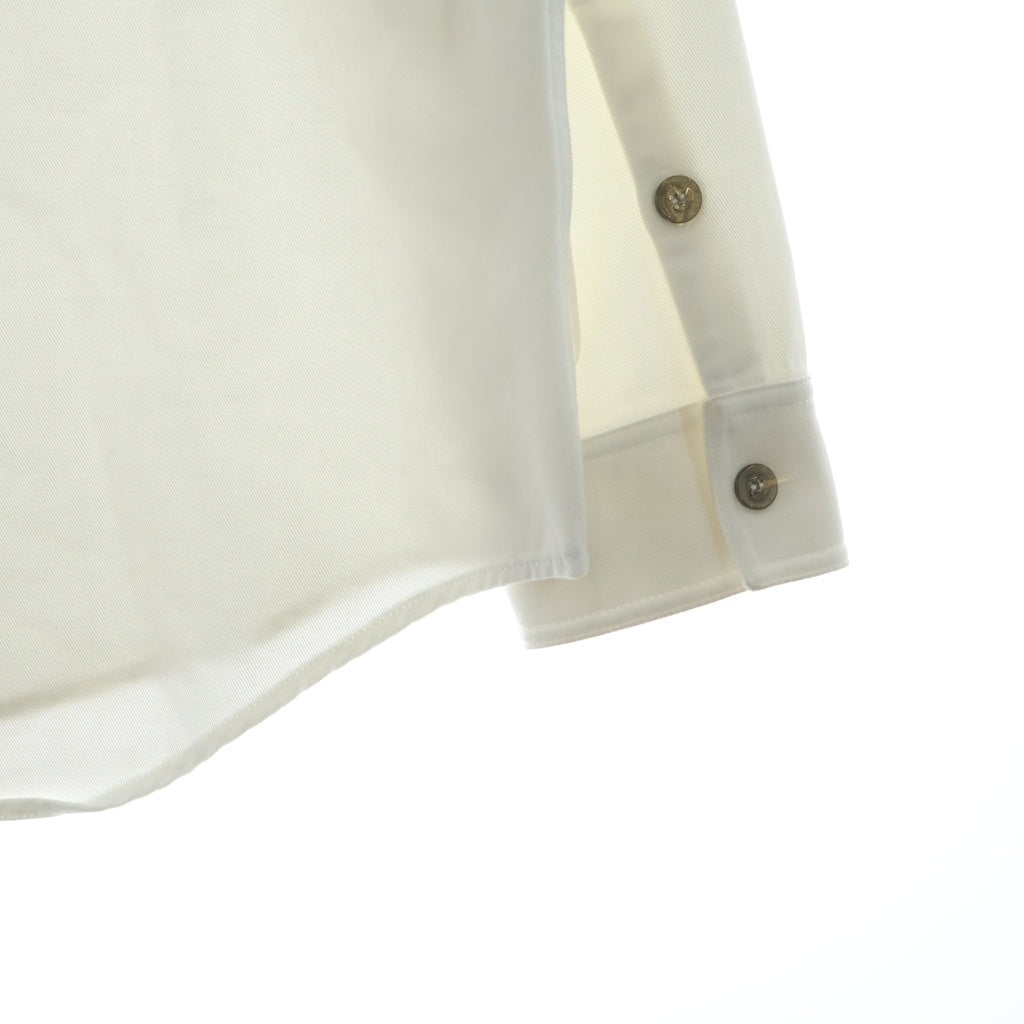 OFF-WHITE(オフホワイト) CPO ロゴプリント コットンデニム シャツ ジャケット ホワイト OMGA091F19D07023