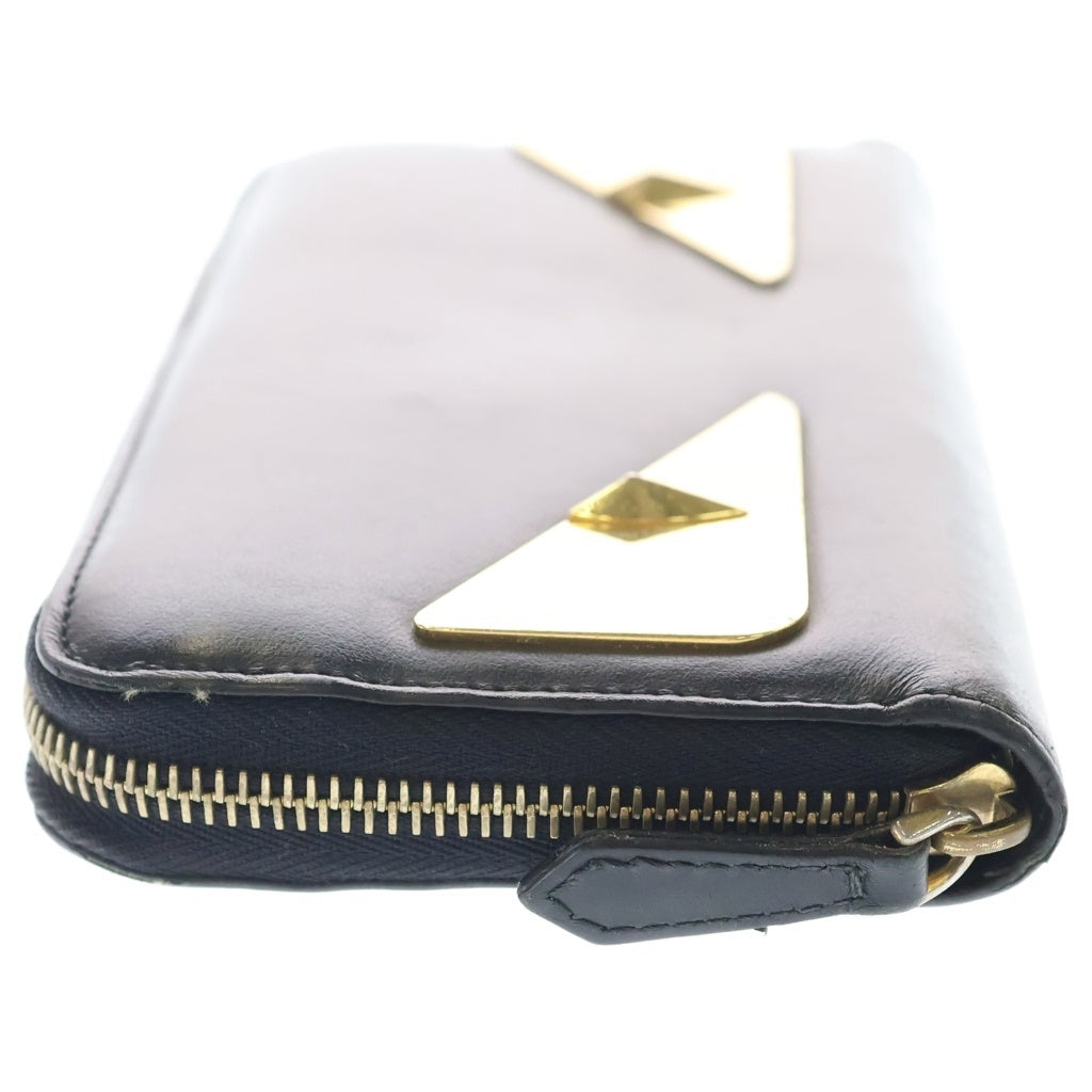 FENDI(フェンディ) バグズアイ モンスター ラウンドジップ レザー ロングウォレット 長財布 ブラック 7M0210-SQP-189-3260