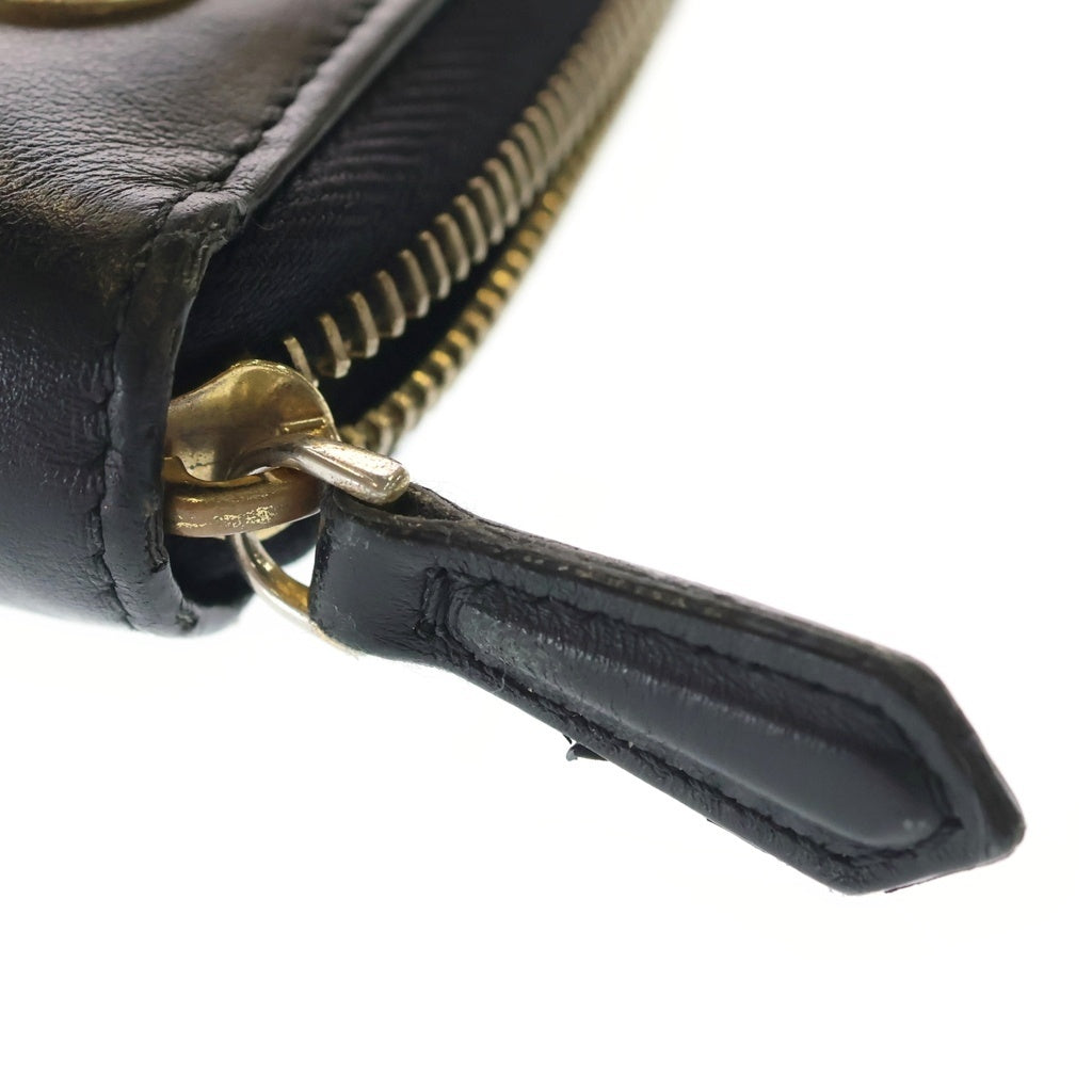 FENDI(フェンディ) バグズアイ モンスター ラウンドジップ レザー ロングウォレット 長財布 ブラック 7M0210-SQP-189-3260