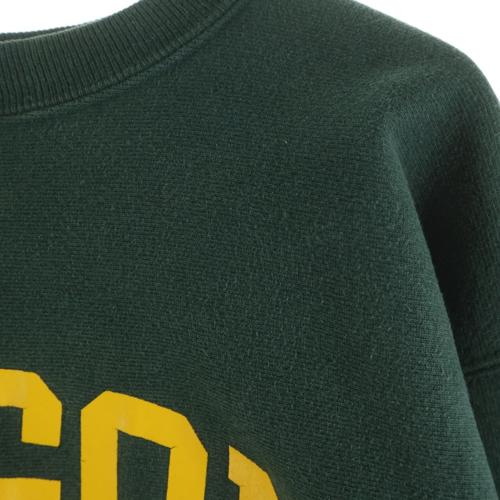 CHAMPION(チャンピオン) 90S VINTAGE REVERSE WEAVE ヴィンテージ リバースウィーブ 刺繍タグ オレゴン大学 クルーネック スウェットトレーナー グリーン