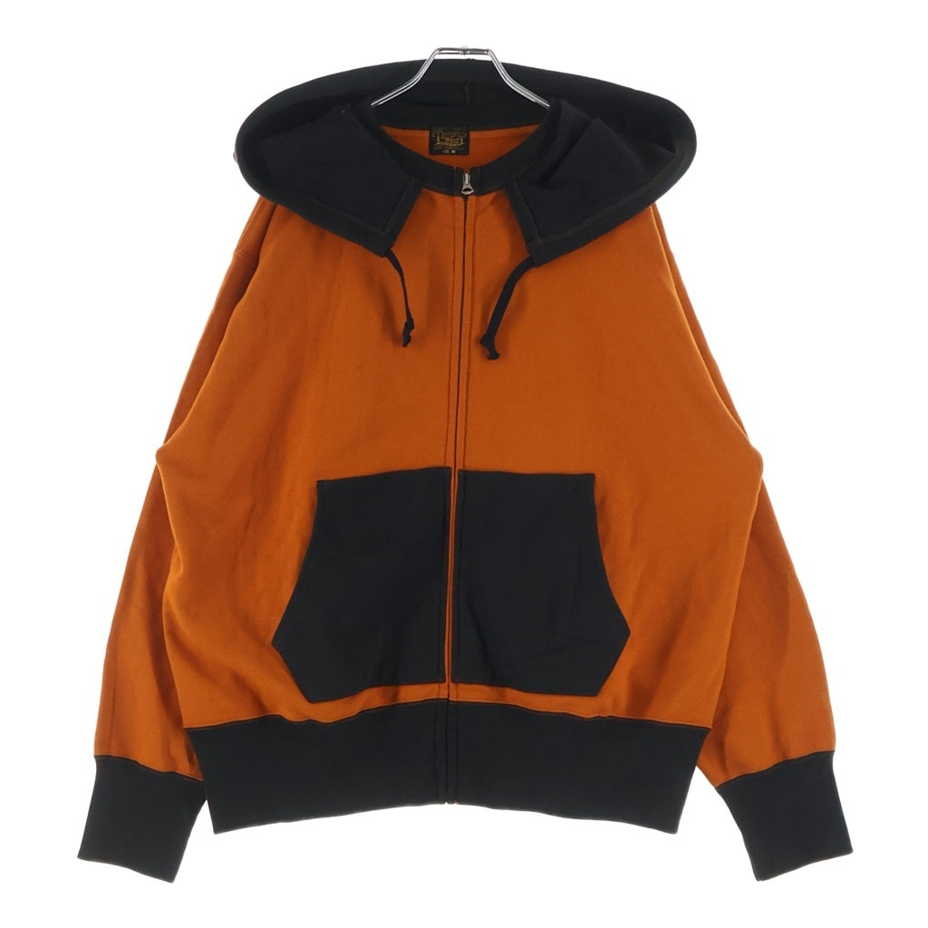FREE WHEELERS POWER WEAR(フリーホイーラーズ) TIGERS AFTER HOOD FRONT ZIPPER SWEAT PARKA タイガー アフター プリント ジップアップ スウェットパーカー オレンジ