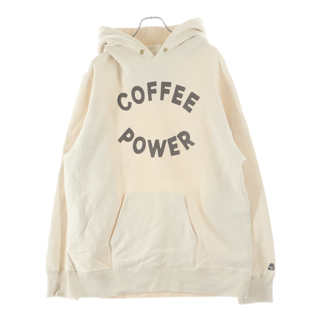 TACOMA FUJI RECORDS(タコマフジレコード) 23AW COFFEE POWER HOODIE DESIGHNED BY YUNOSUKE コーヒーパワー プリント フーディー スウェット プルオーバーパーカー ナチュラル TFR-P2304NA