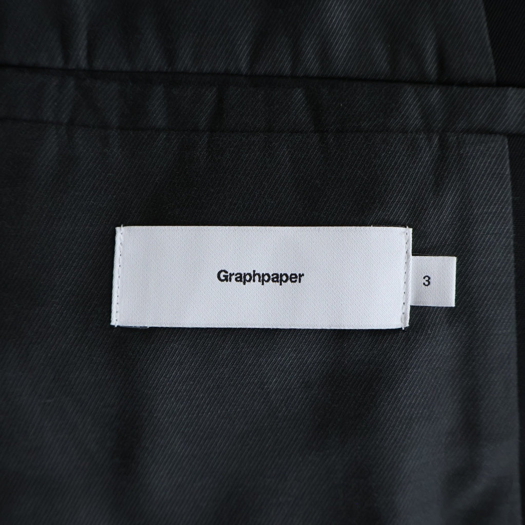 Graphpaper(グラフペーパー) 24SS Scale Off Wool Jacket スケールオフウール 2B テーラードジャケット ブラック GM241-20168B