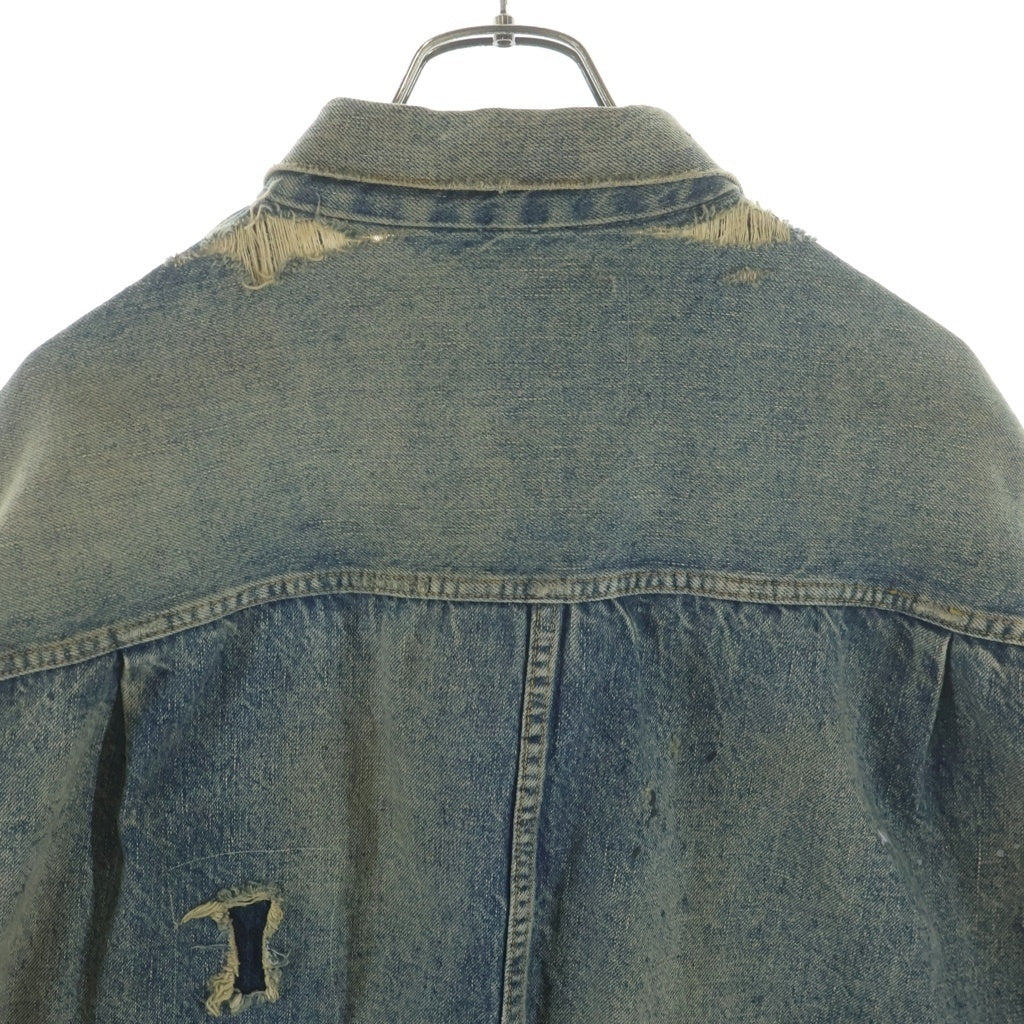 SAINT MICHAEL(セントマイケル) 23AW ×BerBerJin DENIM JACKET 777XX ベルベルジン 2nd ヴィンテージ加工 デニムジャケット インディゴ SM-A23-0000-C17