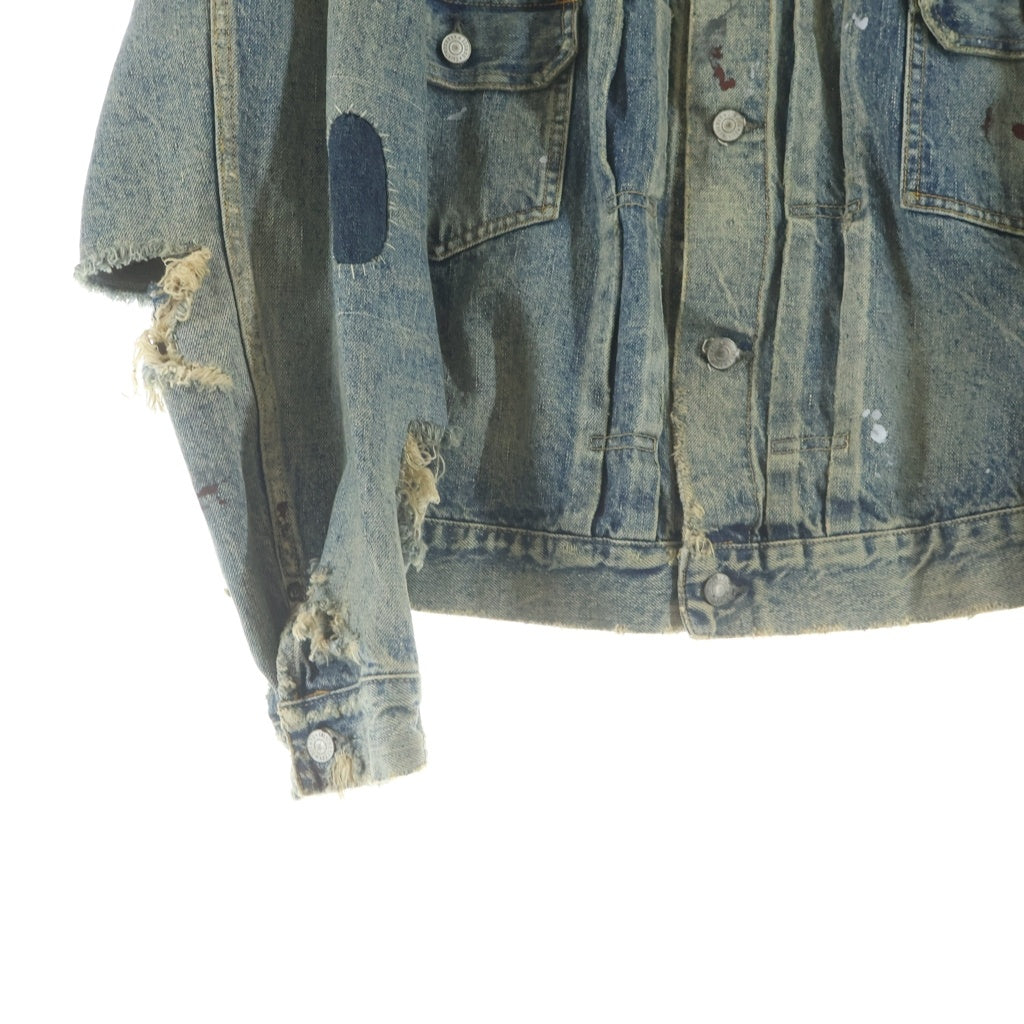 SAINT MICHAEL(セントマイケル) 23AW ×BerBerJin DENIM JACKET 777XX ベルベルジン 2nd ヴィンテージ加工 デニムジャケット インディゴ SM-A23-0000-C17